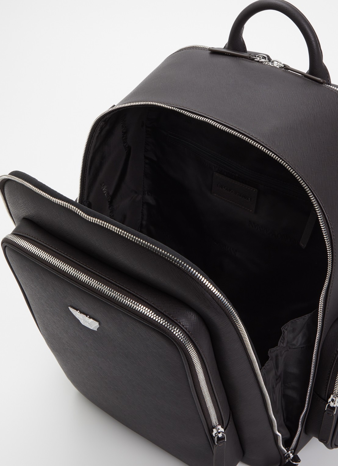 Armani Rugzak  met 13 inch laptopvak - detail 3 donkerbruin