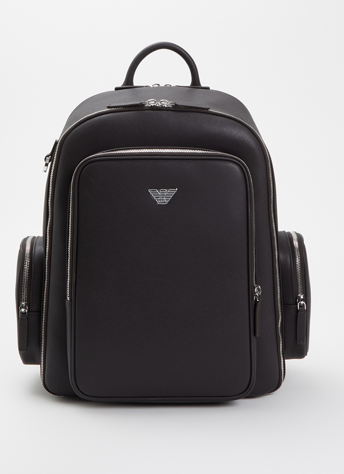 Armani Rugzak  met 13 inch laptopvak - voorkant 2 donkerbruin