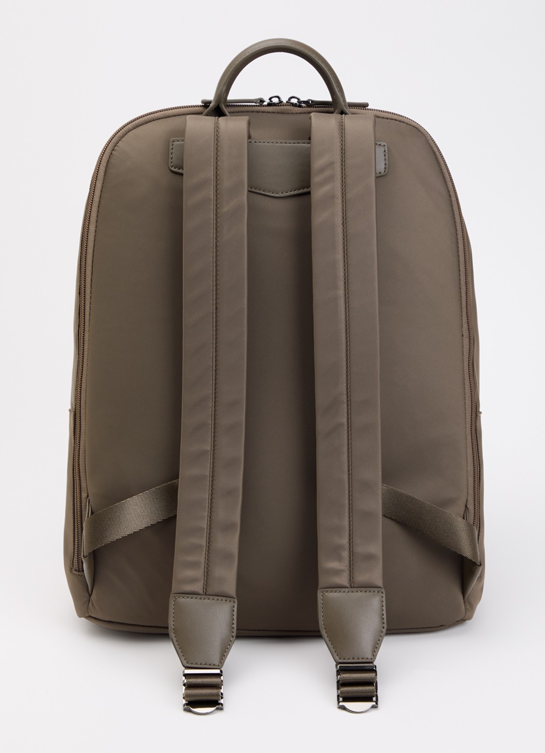 Armani Rugzak met 13 inch laptopvak - achterkant 3 lichtbruin