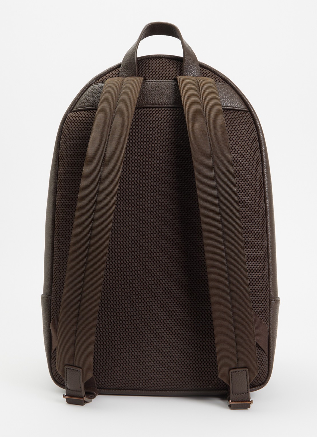 Armani Rugzak met 15 inch laptopvak - achterkant 2 donkerbruin