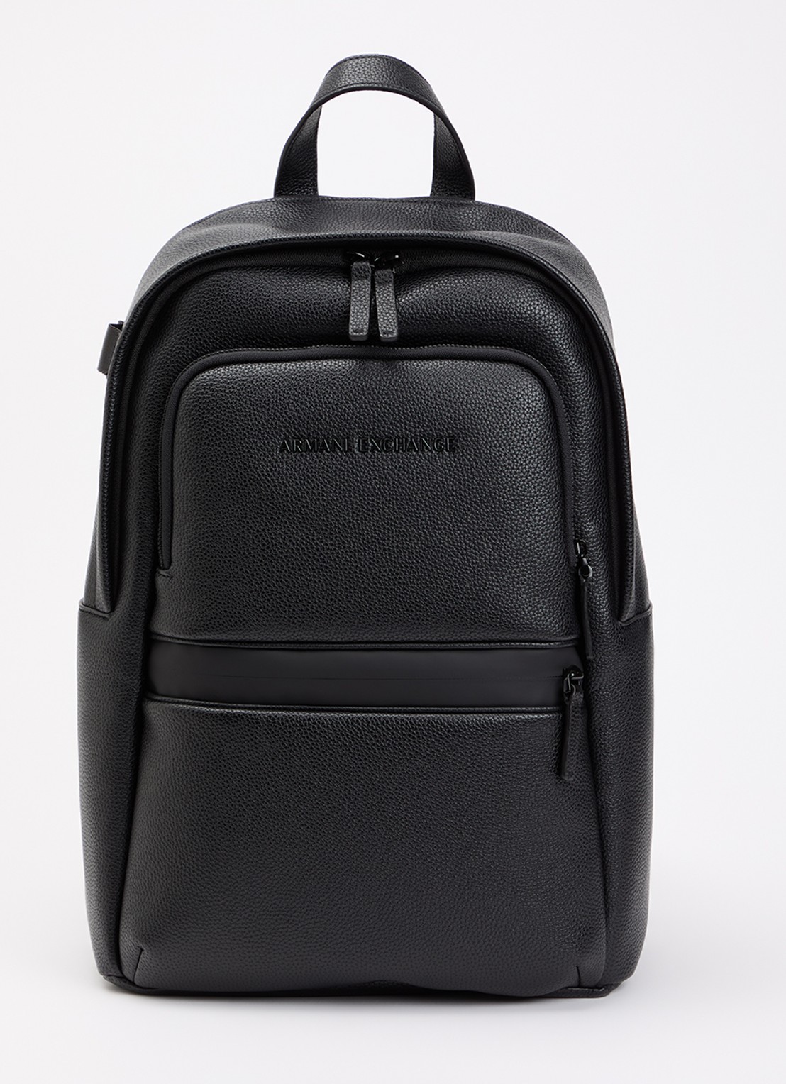 Armani Rugzak met 16 inch laptopvak - voorkant zwart