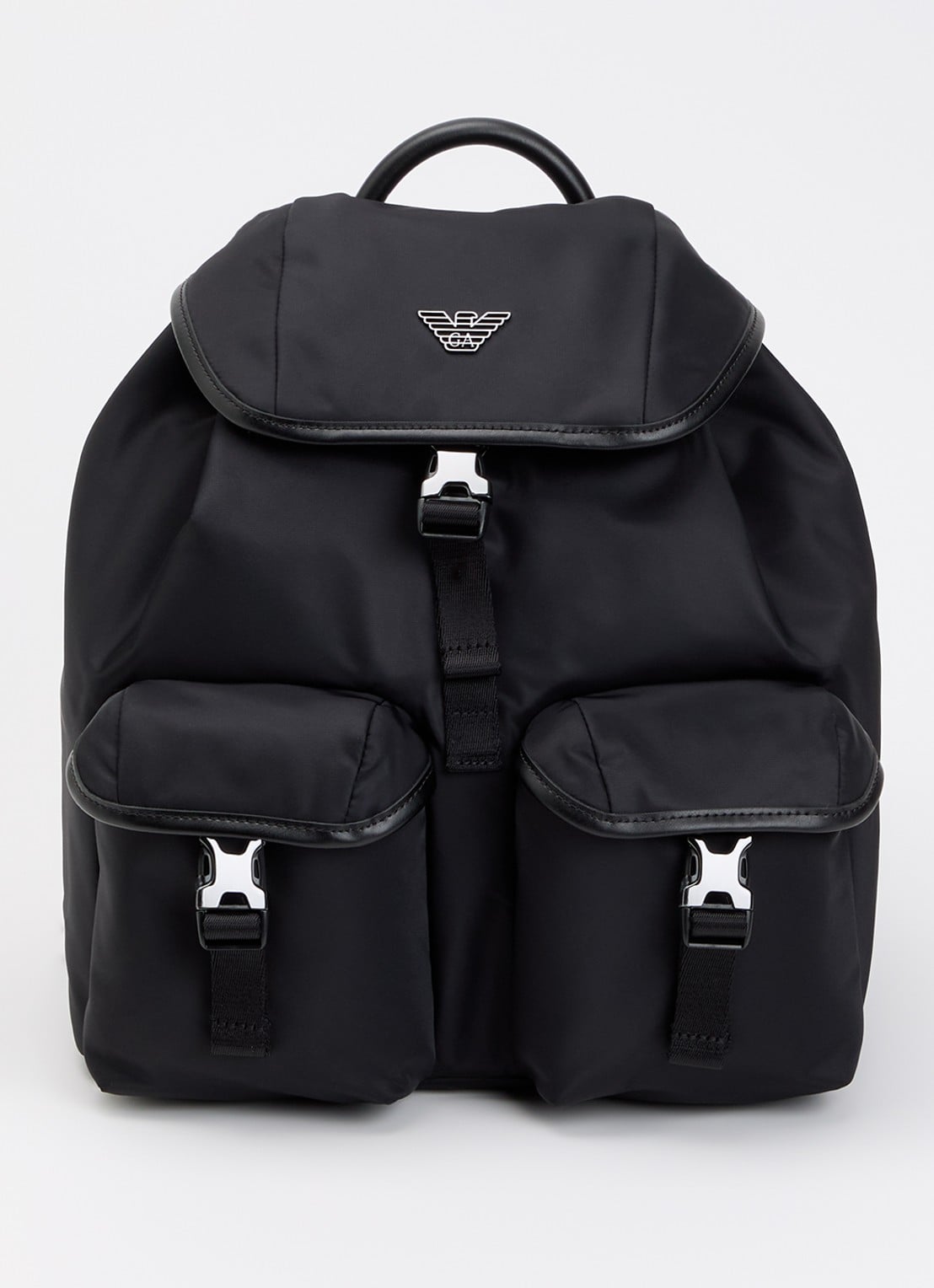 Armani Rugzak met logo - voorkant 2 zwart