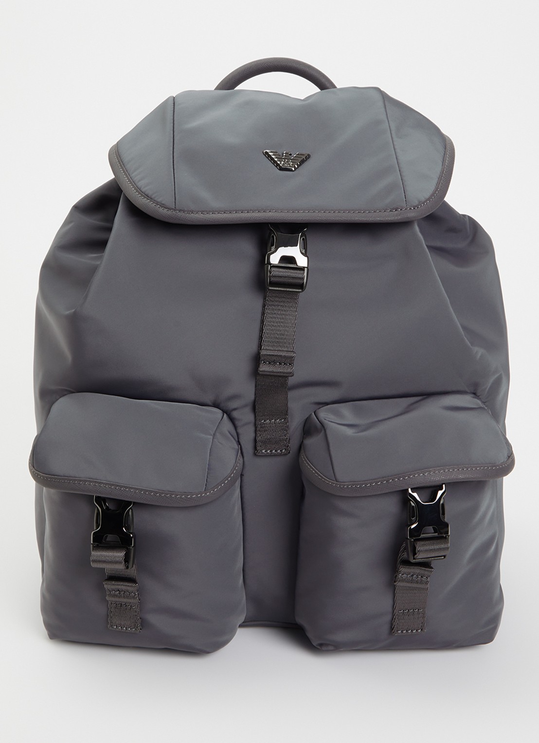 Armani Rugzak met logo  - voorkant grijs