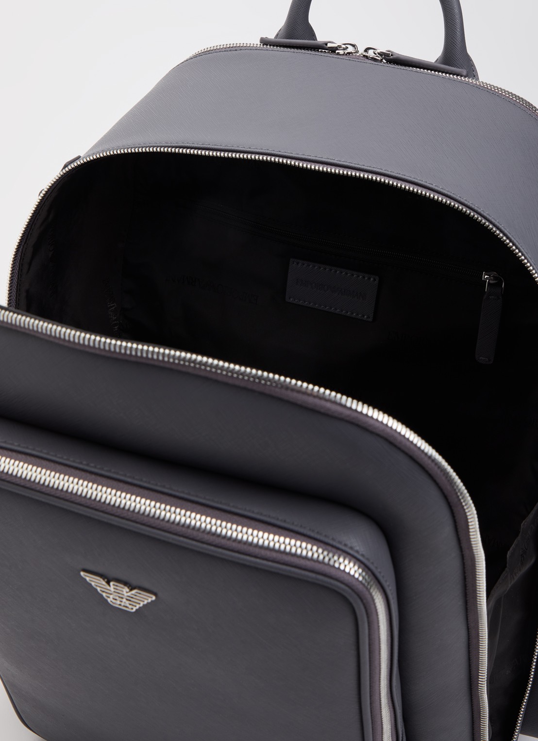 Armani Rugzak met logo - detail 2 blauwgrijs