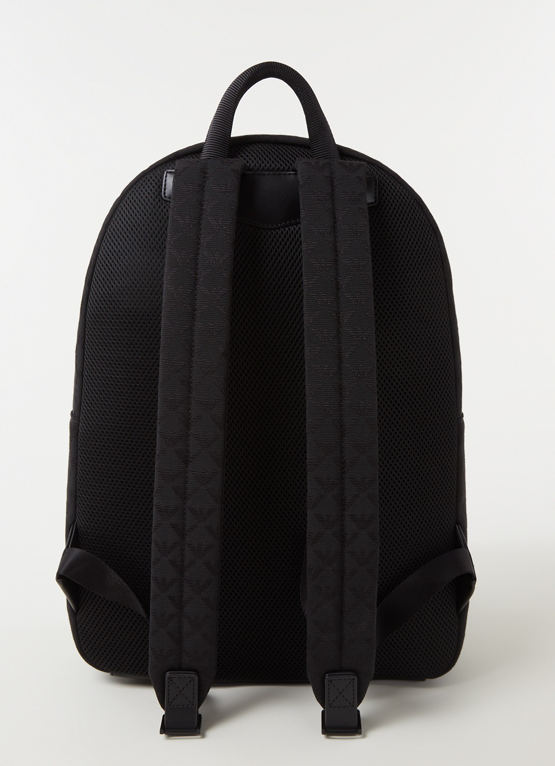 Armani Rugzak met logoprint en 13 inch laptopvak - achterkant 3 zwart