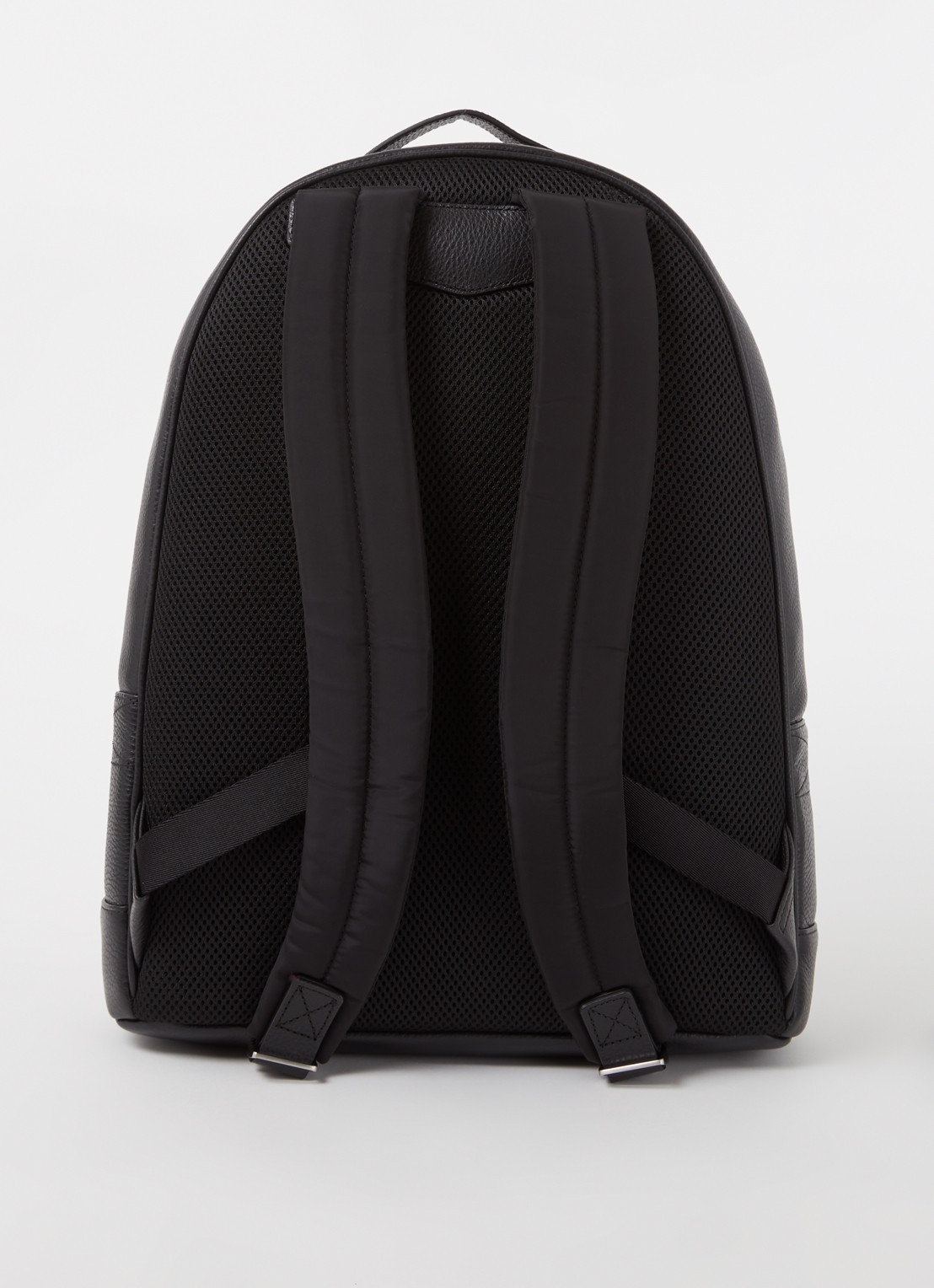 Armani Rugzak van leer met 13 inch laptopvak - achterkant zwart