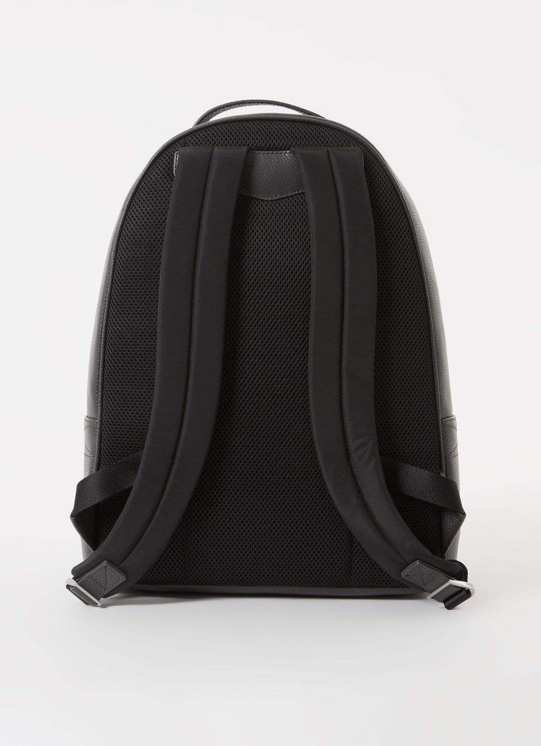 Armani Rugzak van leer met 13 inch laptopvak - achterkant grijs