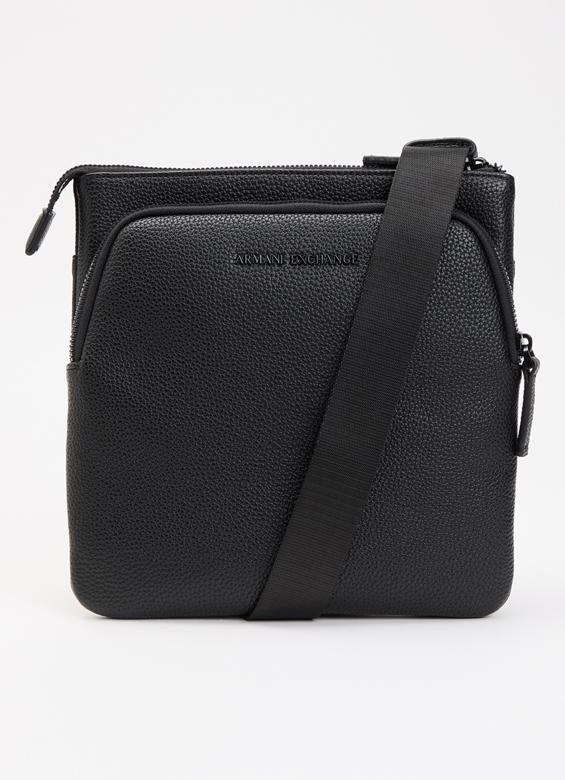 Armani Schoudertas met logo en verstelbare schouderriem - voorkant 5 zwart