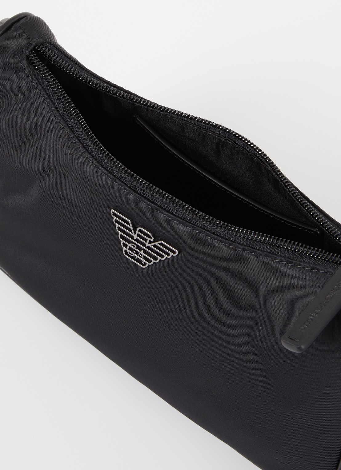 Armani Schoudertas met logo - detail zwart