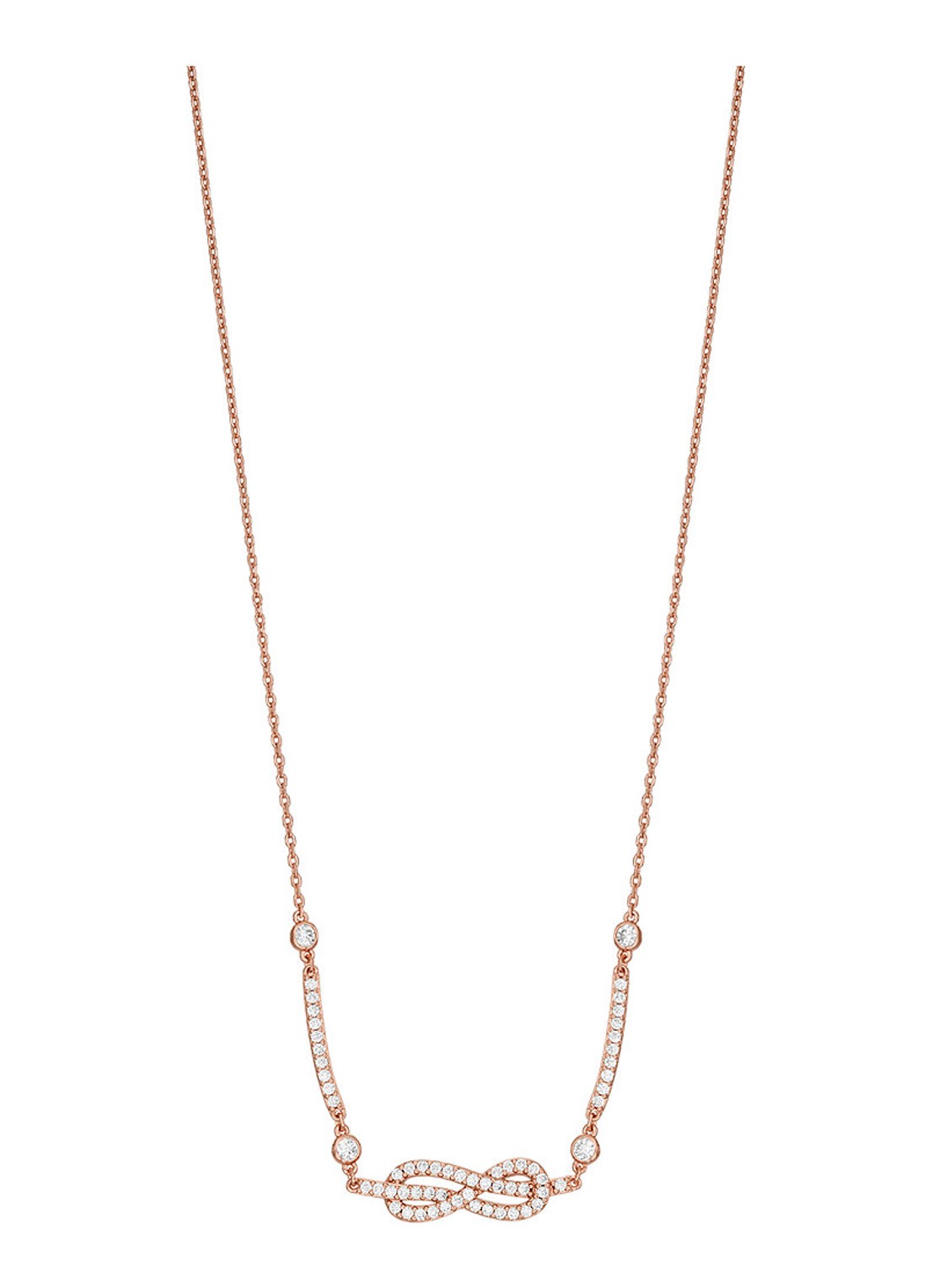 Armani Sentimental ketting met zirkonia EGS3108221 - voorkant roségoud