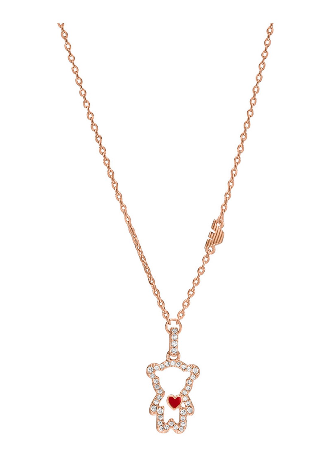 Armani Sentimental ketting met zirkonia EGS3162221 - voorkant roségoud