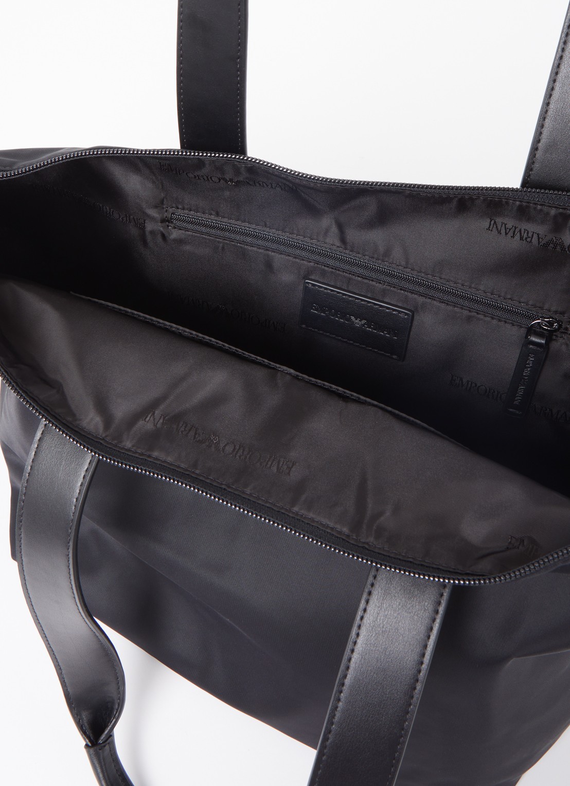Armani Set shopper met logo en uitneembaar etui - detail 2 zwart