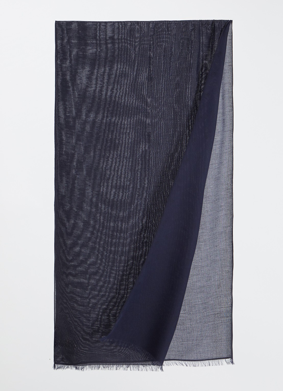 Armani Sjaal met logoprint 180 x 80 cm - detail donkerblauw