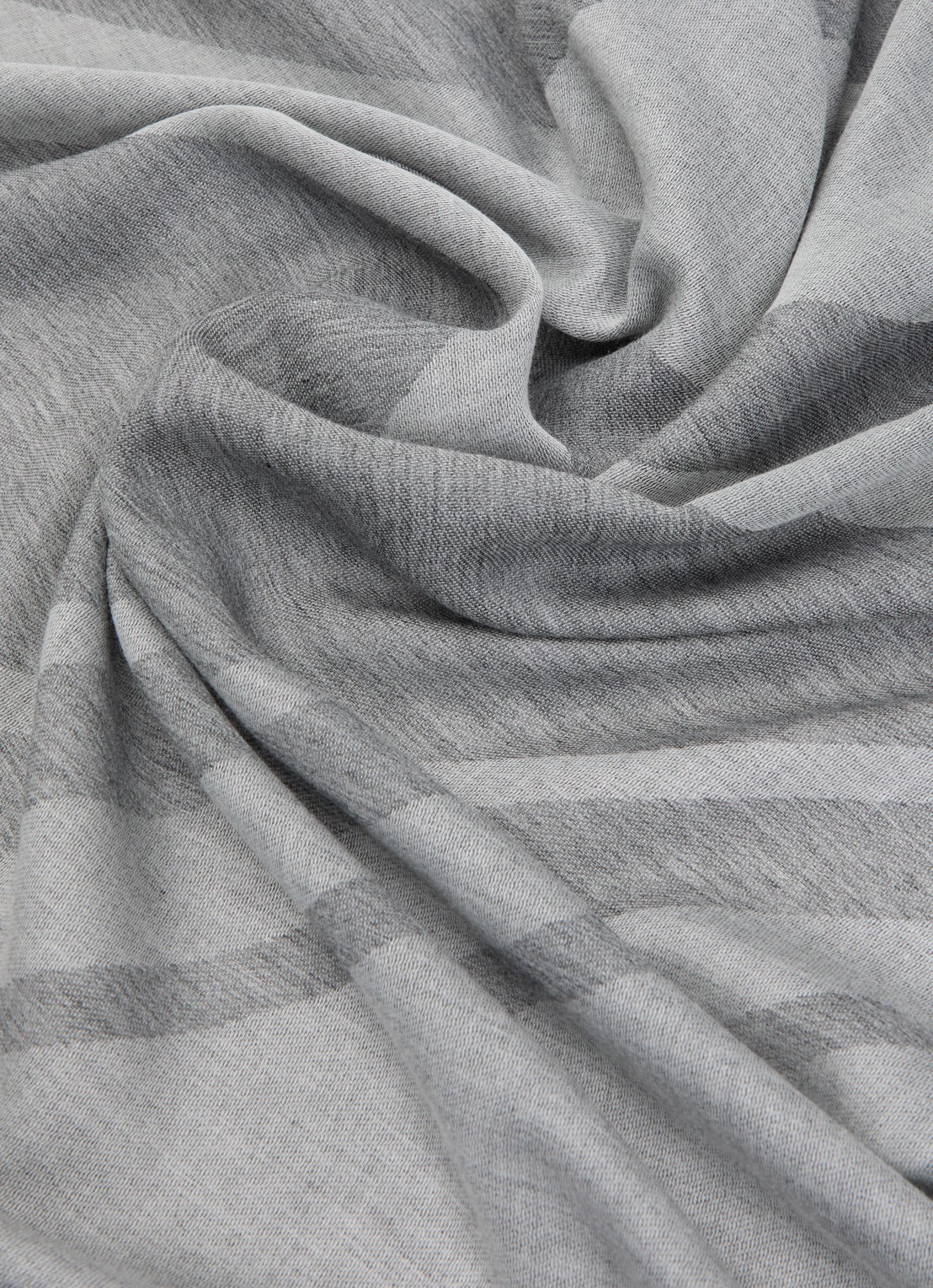 Armani Sjaal met print en logo 135 x 75 cm  - detail 3 grijs