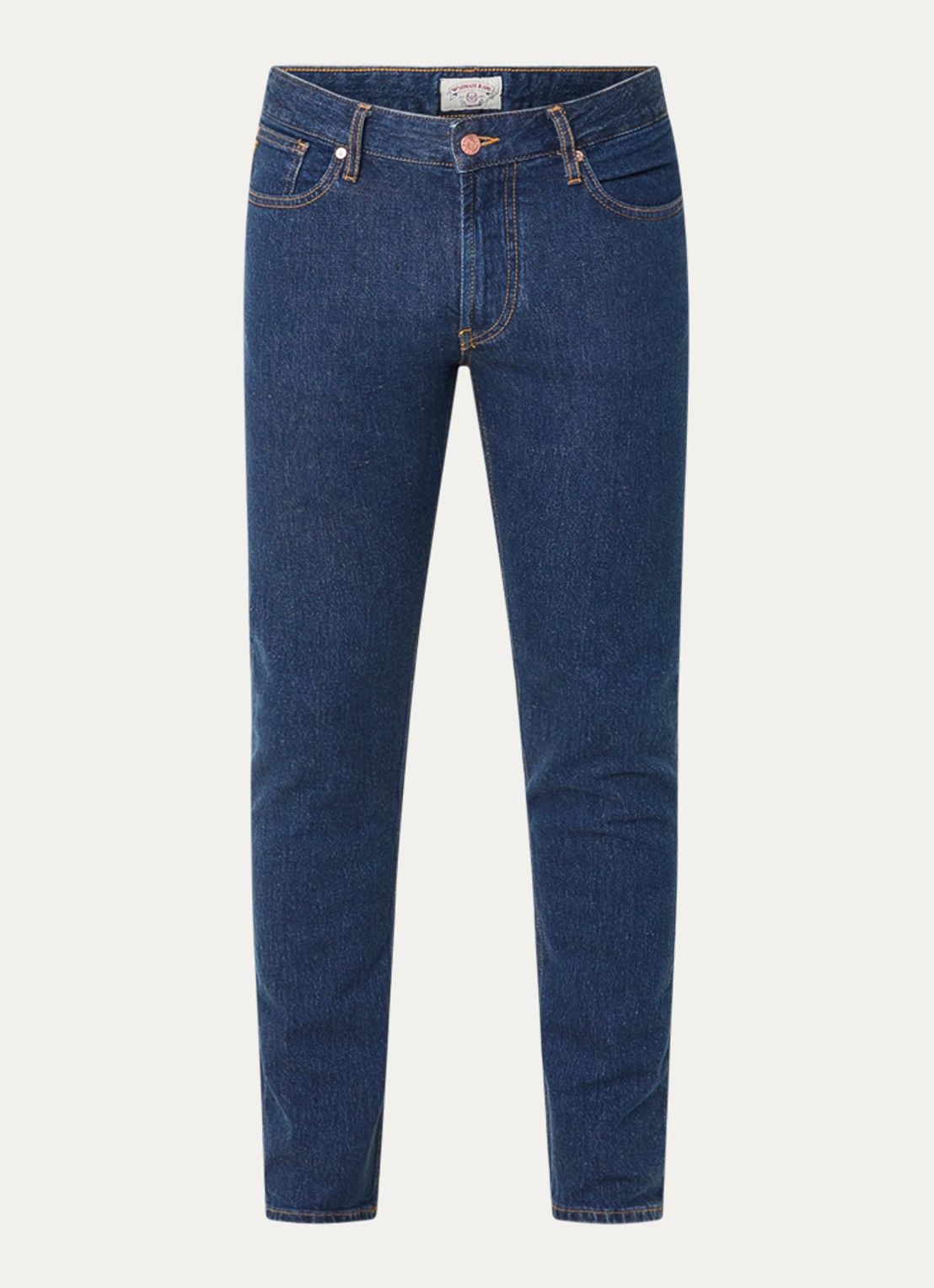 Armani Skinny jeans met lichte wassing - voorkant indigo
