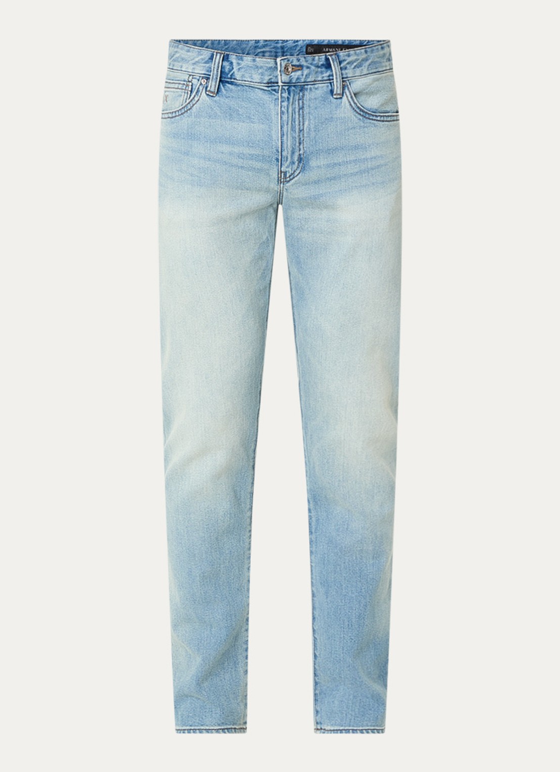 Armani Skinny jeans met steekzakken - voorkant lichtblauw