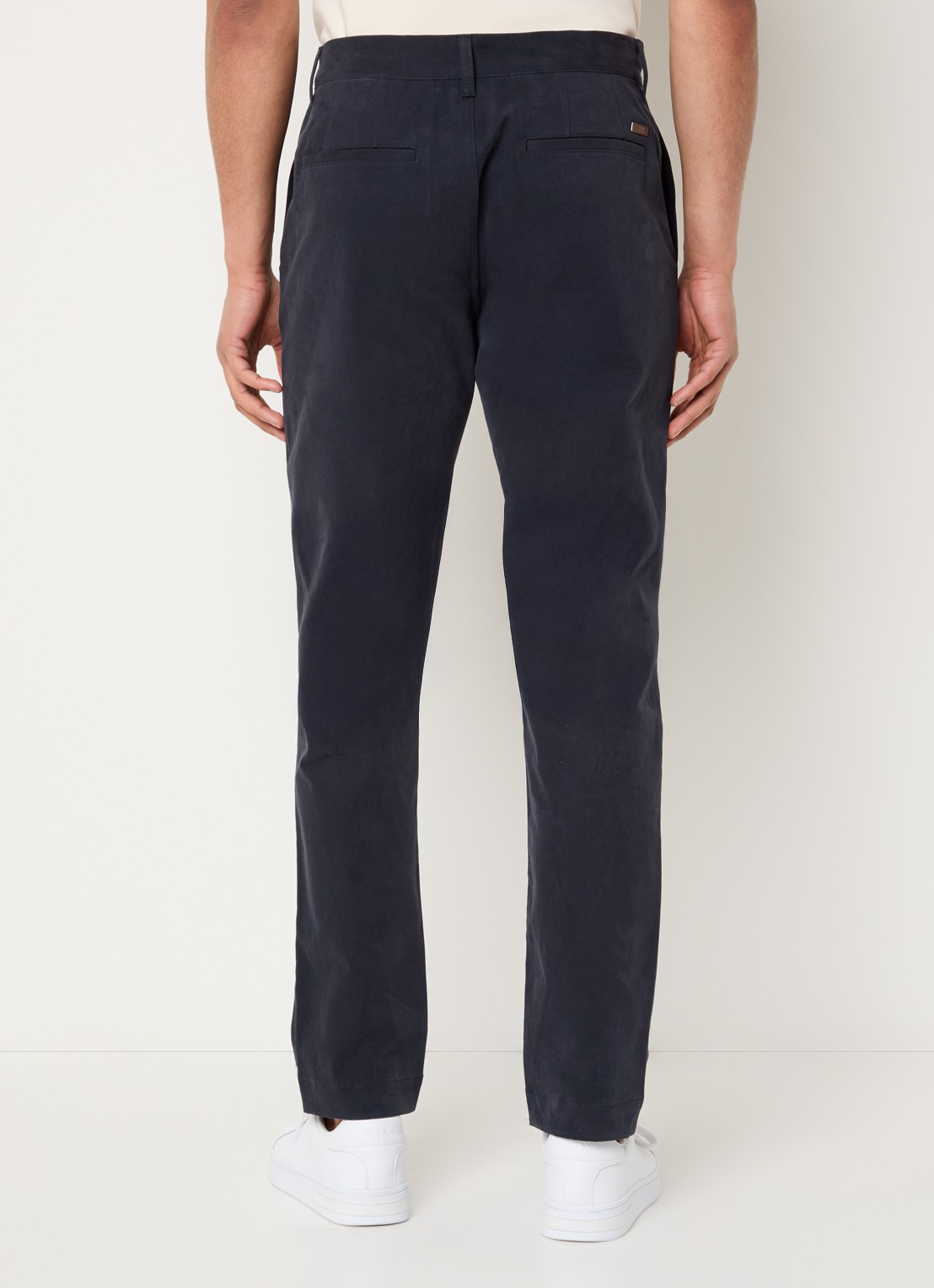 Armani Slim fit chino met steekzakken - achterkant 5 donkerblauw