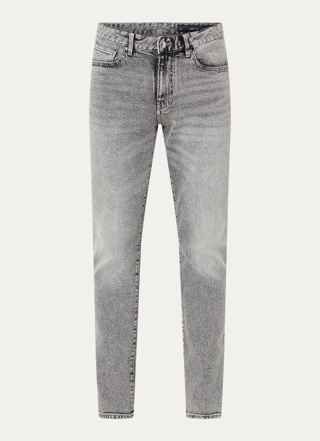 Armani Slim fit jeans met donkere wassing - voorkant 4 blauwgrijs
