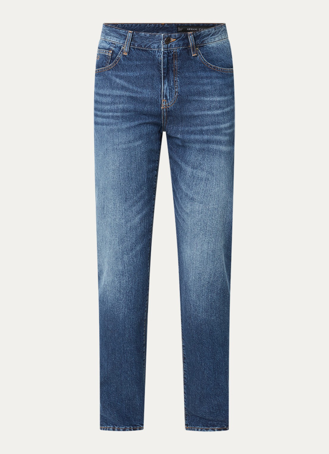 Armani Slim fit jeans met donkere wassing - voorkant 4 indigo