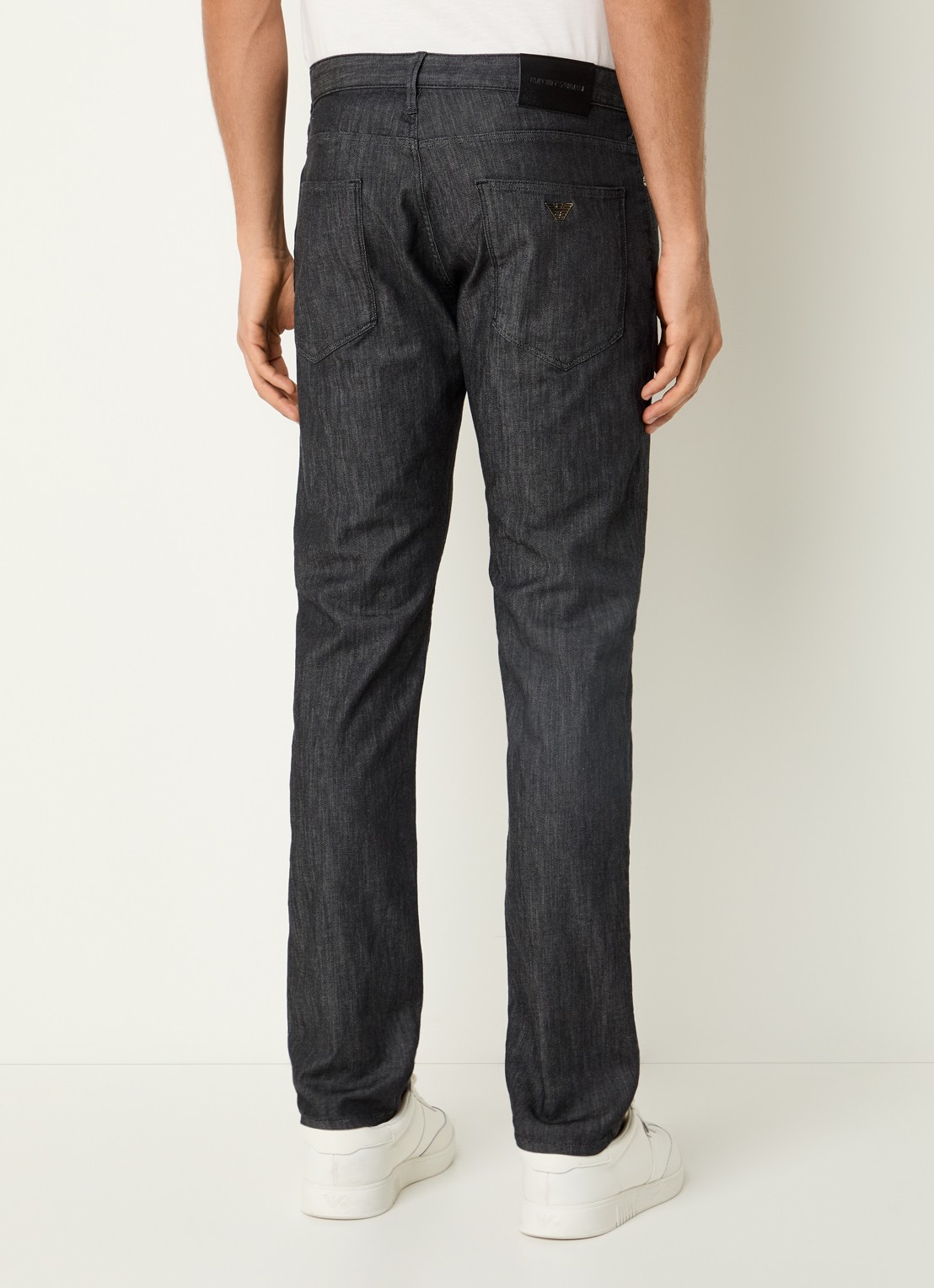 Armani Slim fit jeans met donkere wassing - achterkant 3 taupe