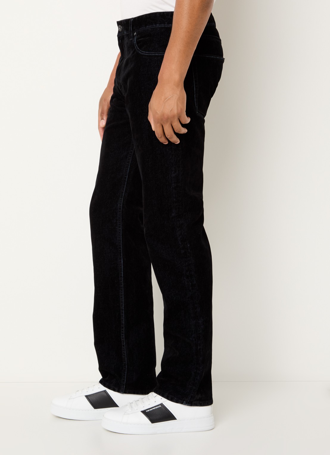 Armani Slim fit jeans met donkere wassing - detail 2 zwart