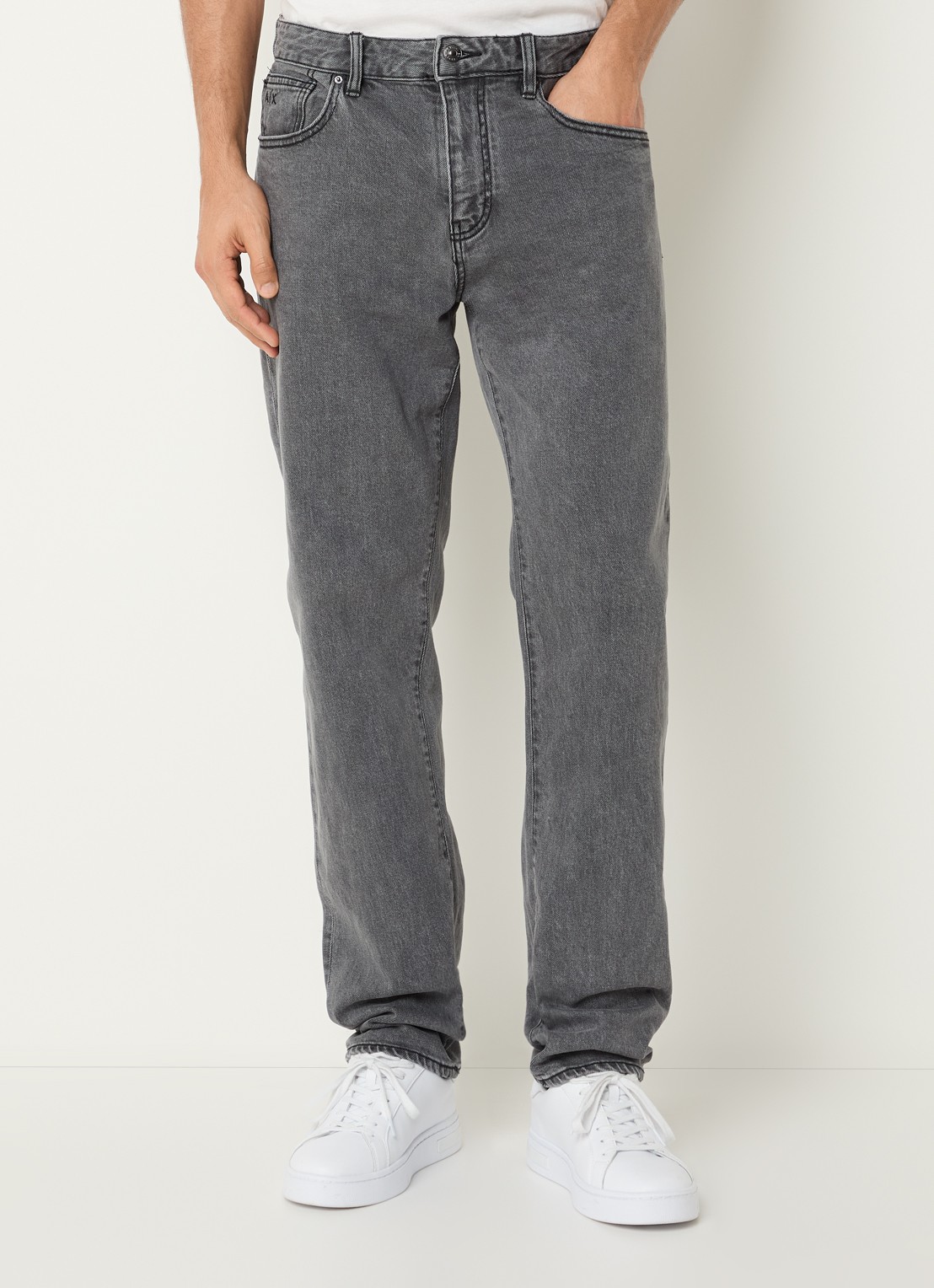 Armani Slim fit jeans met gekleurde wassing - detail 3 grijs