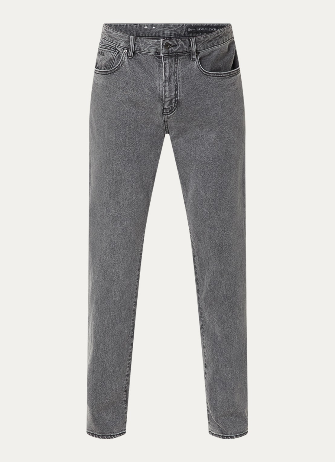 Armani Slim fit jeans met gekleurde wassing - voorkant grijs