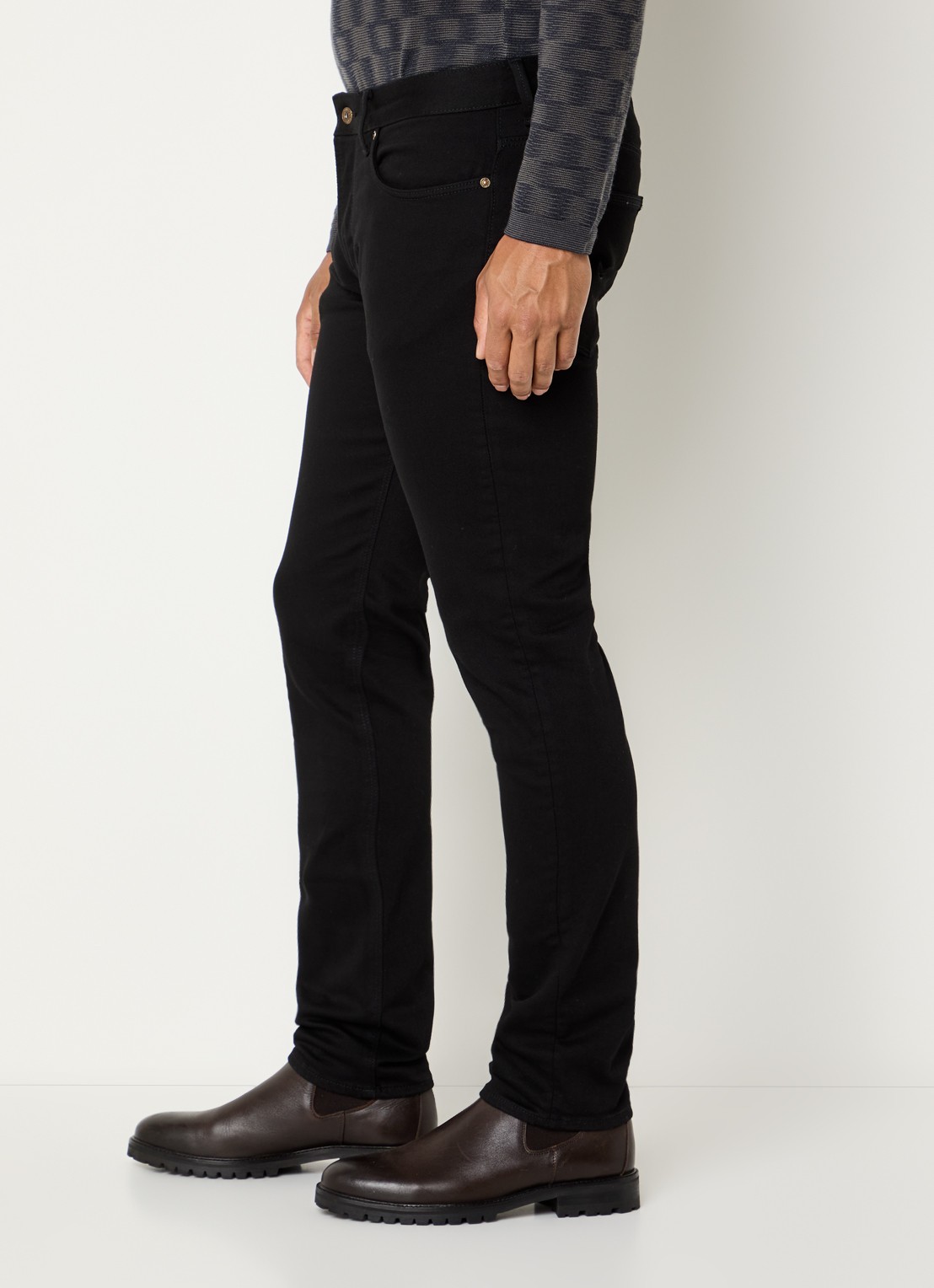 Armani Slim fit jeans met gekleurde wassing - detail 3 zwart