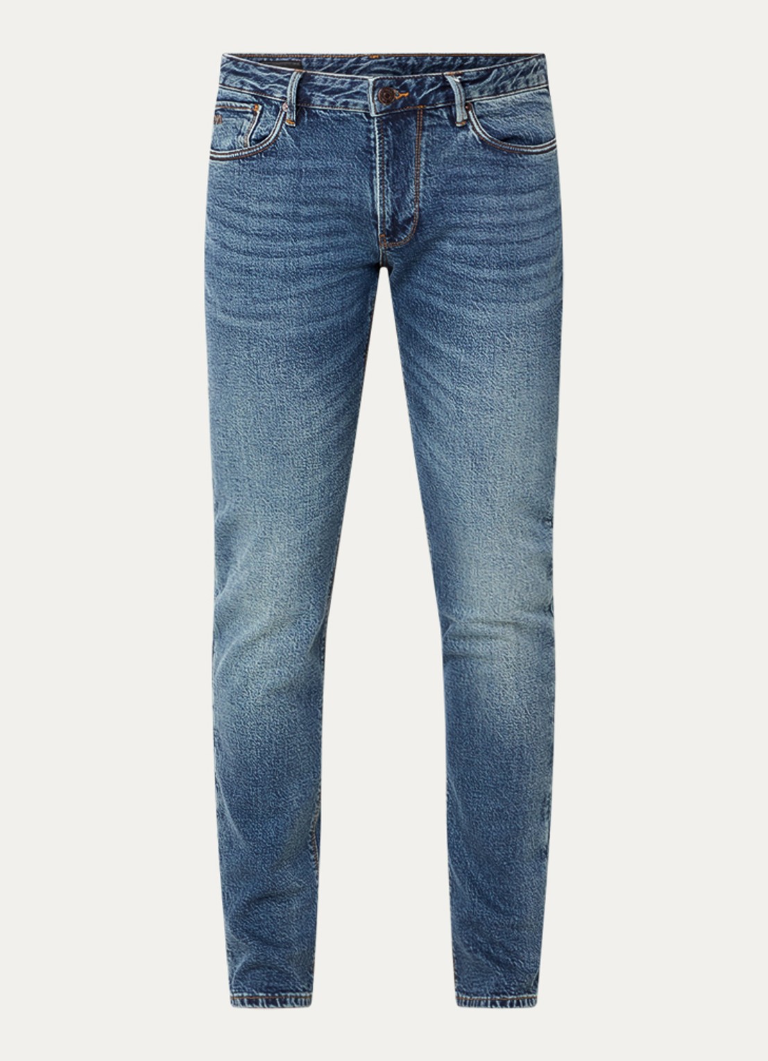 Armani Slim fit jeans met steekzakken - voorkant 2 indigo