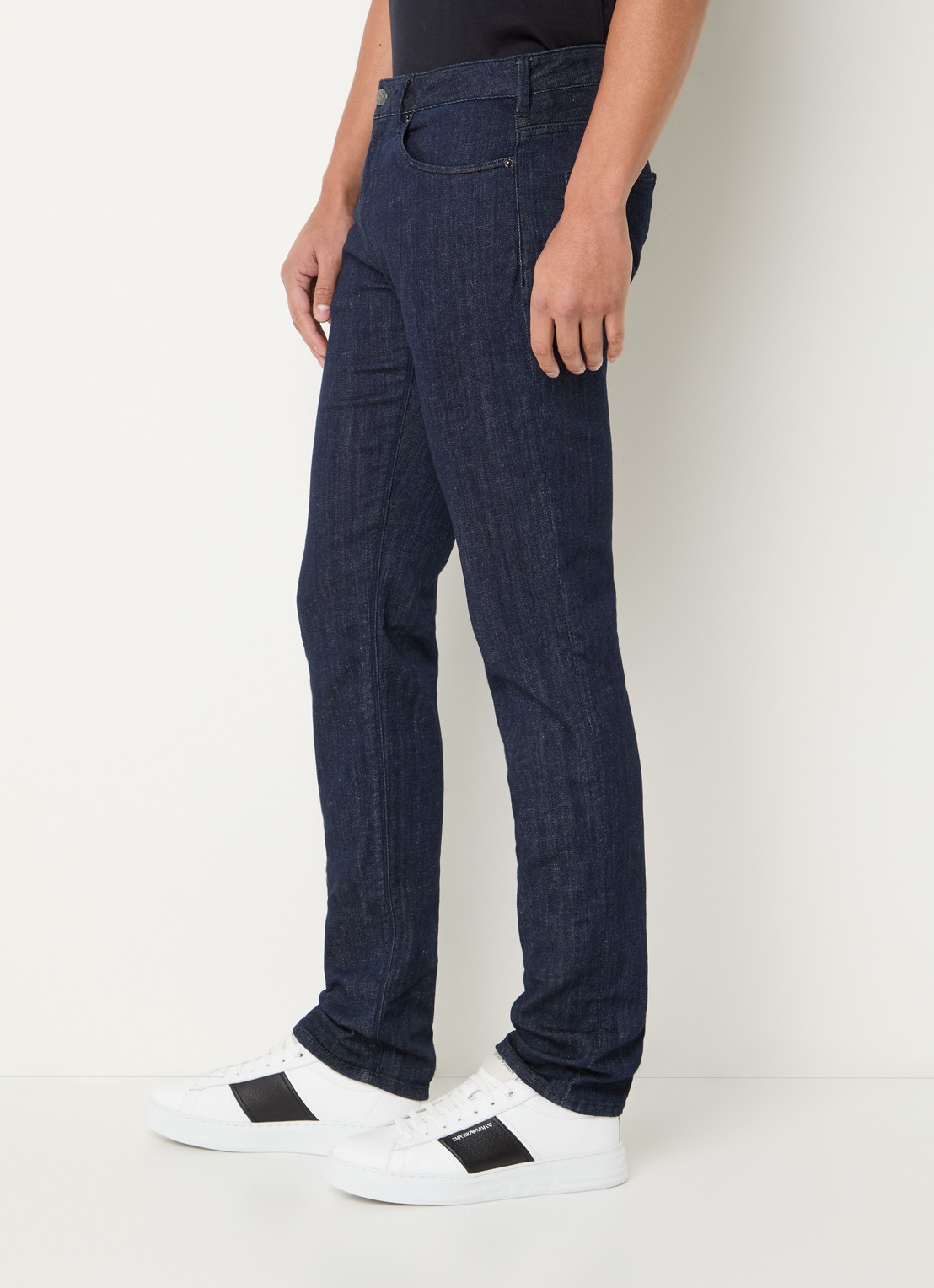 Armani Slim fit jeans met steekzakken - detail 5 blauw
