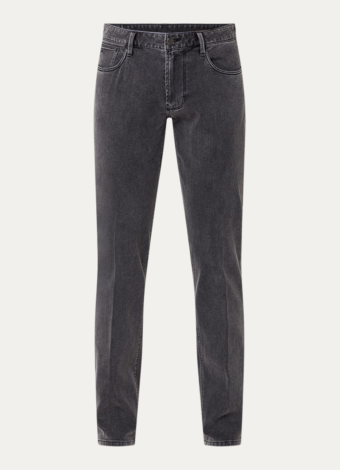 Armani Slim fit jeans met steekzakken - voorkant 3 lichtgrijs