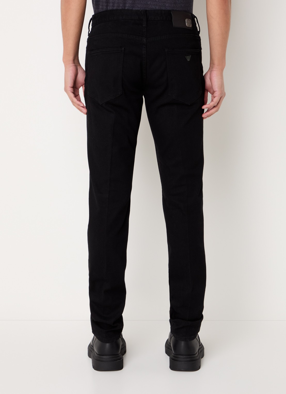 Armani Slim fit jeans met steekzakken - achterkant zwart
