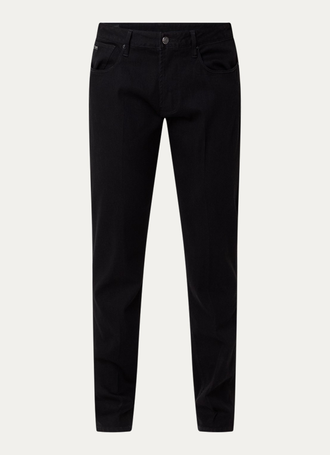Armani Slim fit jeans met steekzakken - voorkant 2 zwart