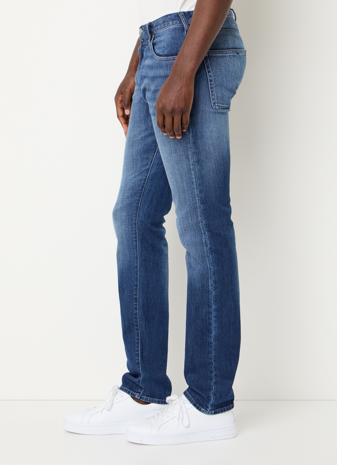 Armani Slim fit jeans met steekzakken - detail 4 indigo