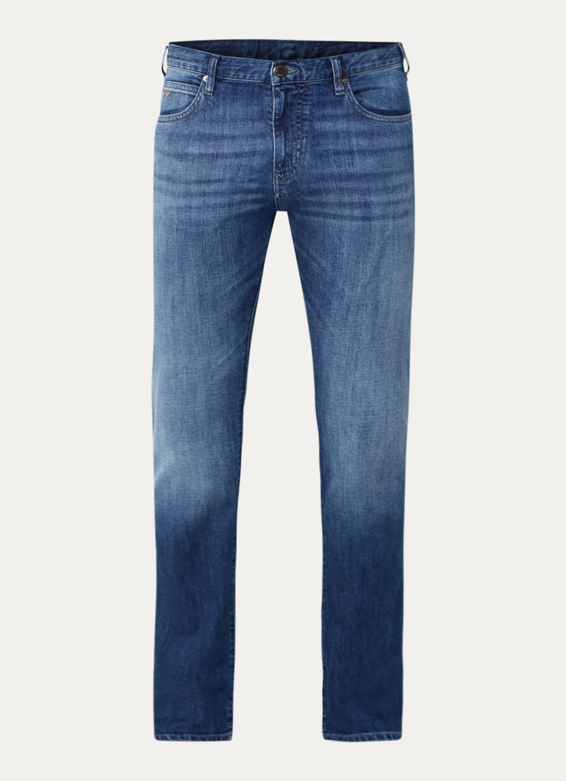 Armani Slim fit jeans met steekzakken - voorkant indigo