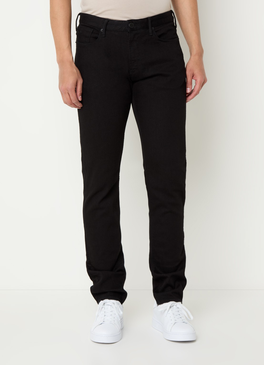 Armani Slim fit jeans met steekzakken - detail 3 diepzwart