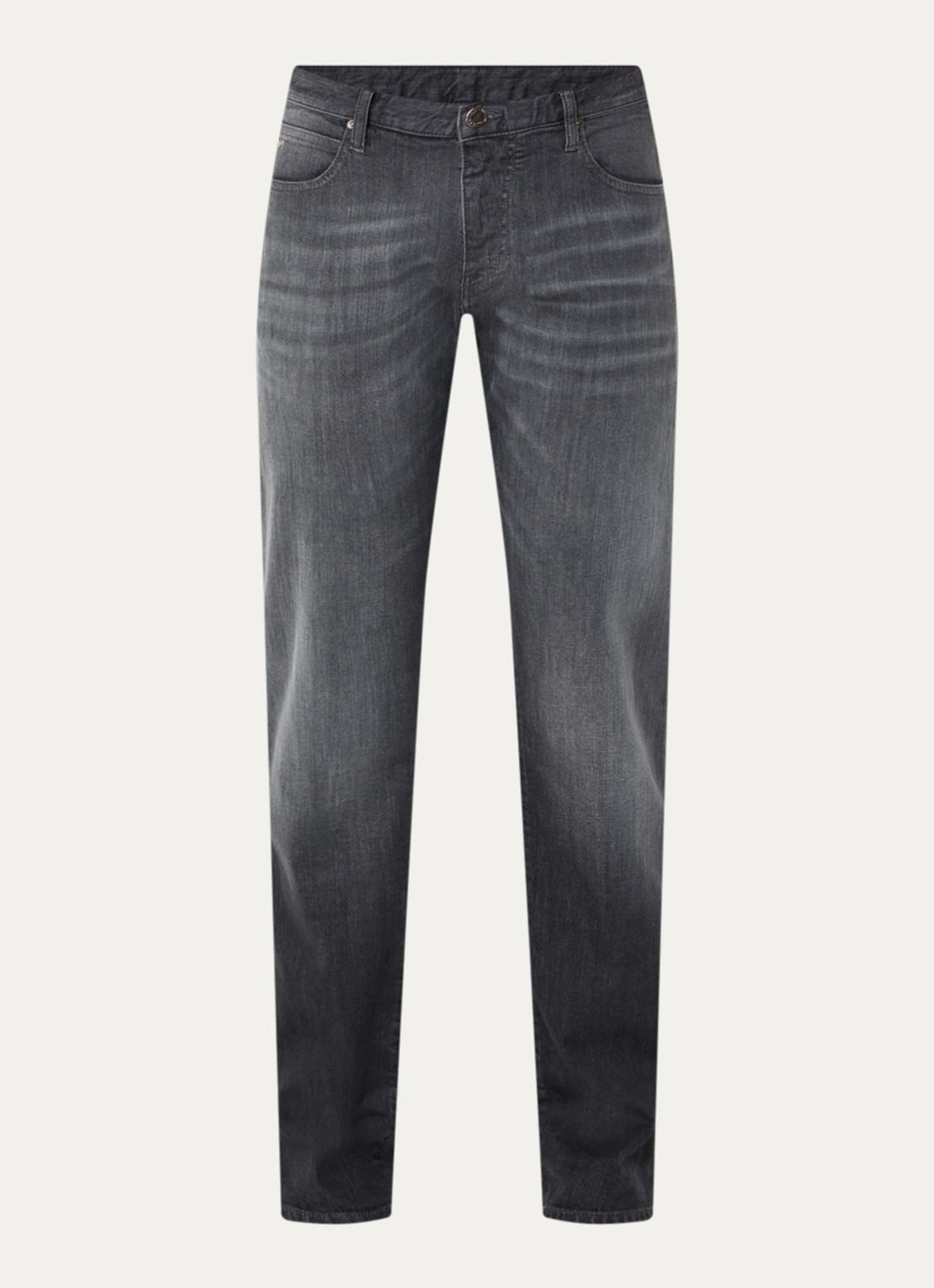 Armani Slim fit jeans met steekzakken - voorkant grijs