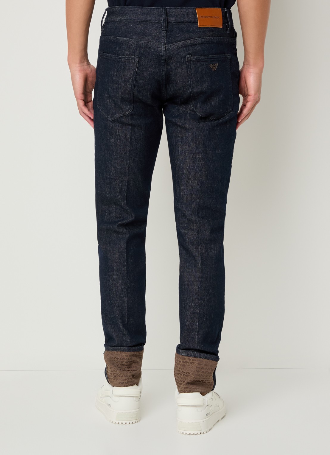 Armani Slim fit jeans met steekzakken - achterkant paars