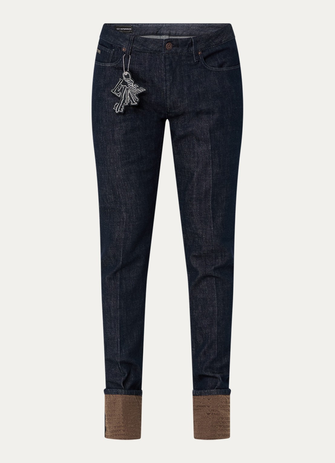 Armani Slim fit jeans met steekzakken - voorkant 4 paars