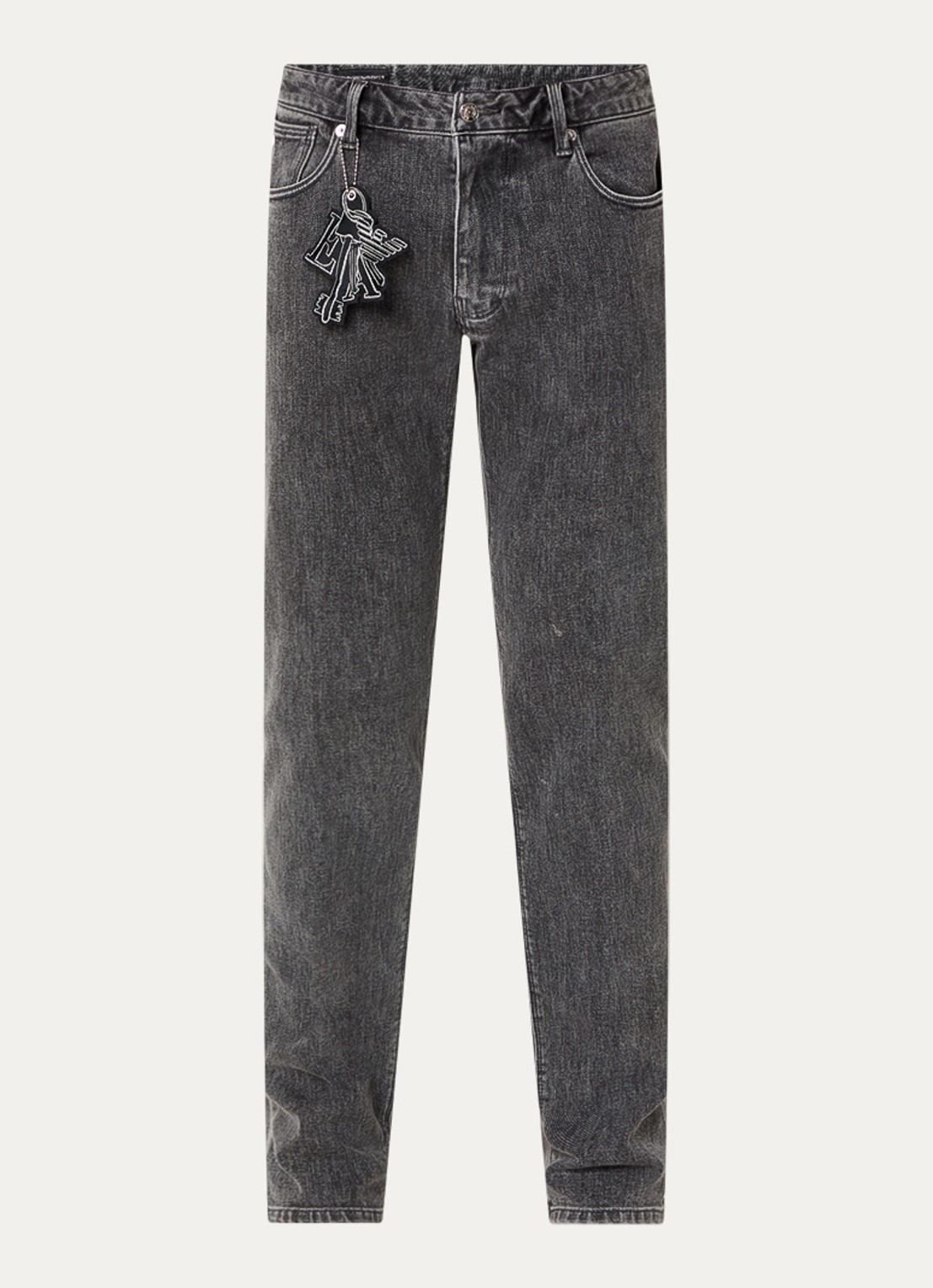 Armani Slim fit jeans met steekzakken - voorkant grijsmele