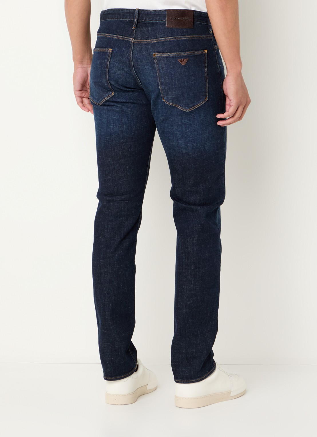 Armani Slim fit jeans met steekzakken - achterkant 3 kobaltblauw