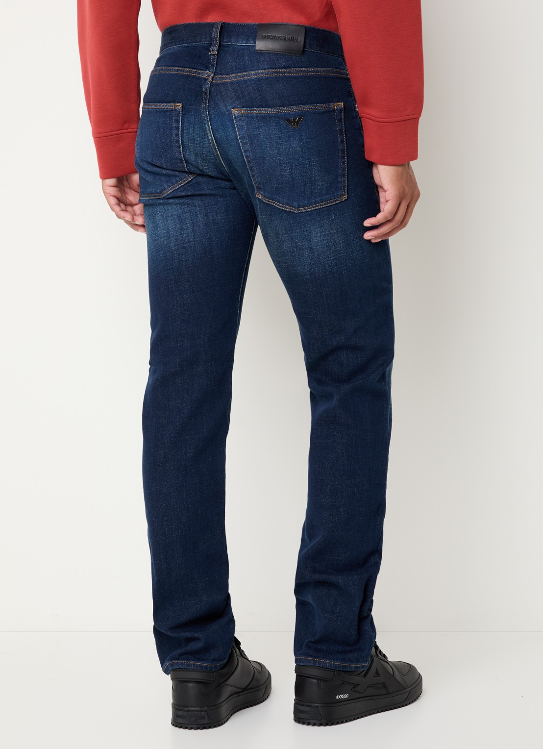 Armani Slim fit jeans met steekzakken - achterkant 3 blauw