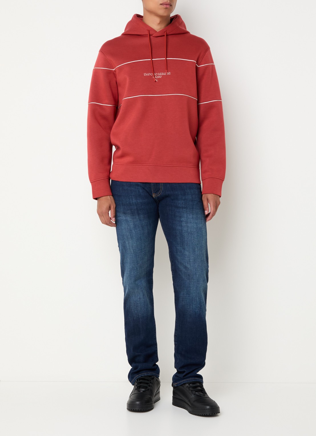 Armani Slim fit jeans met steekzakken - voorkant 5 blauw