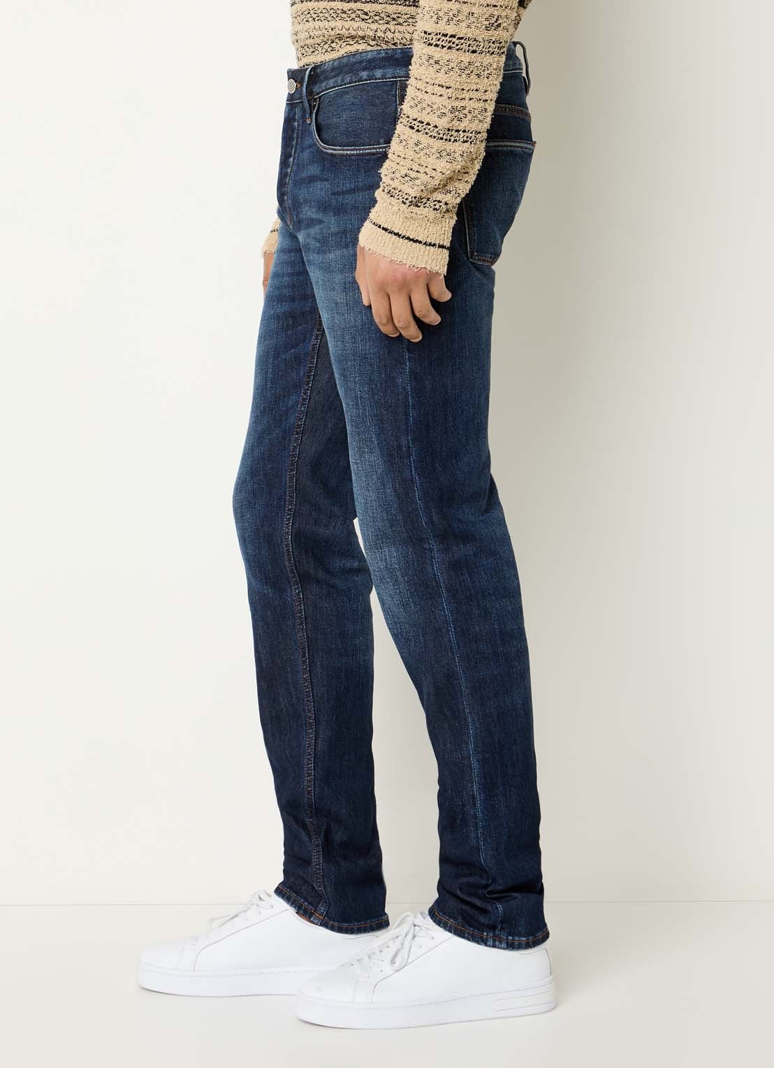 Armani Slim fit jeans met steekzakken - detail 3 indigo
