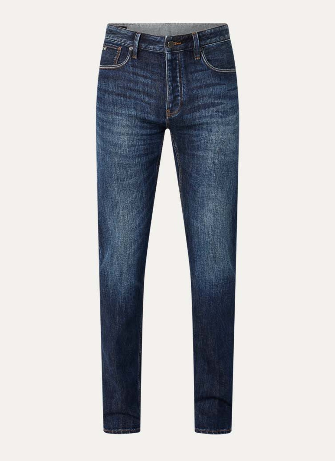 Armani Slim fit jeans met steekzakken - voorkant 4 indigo