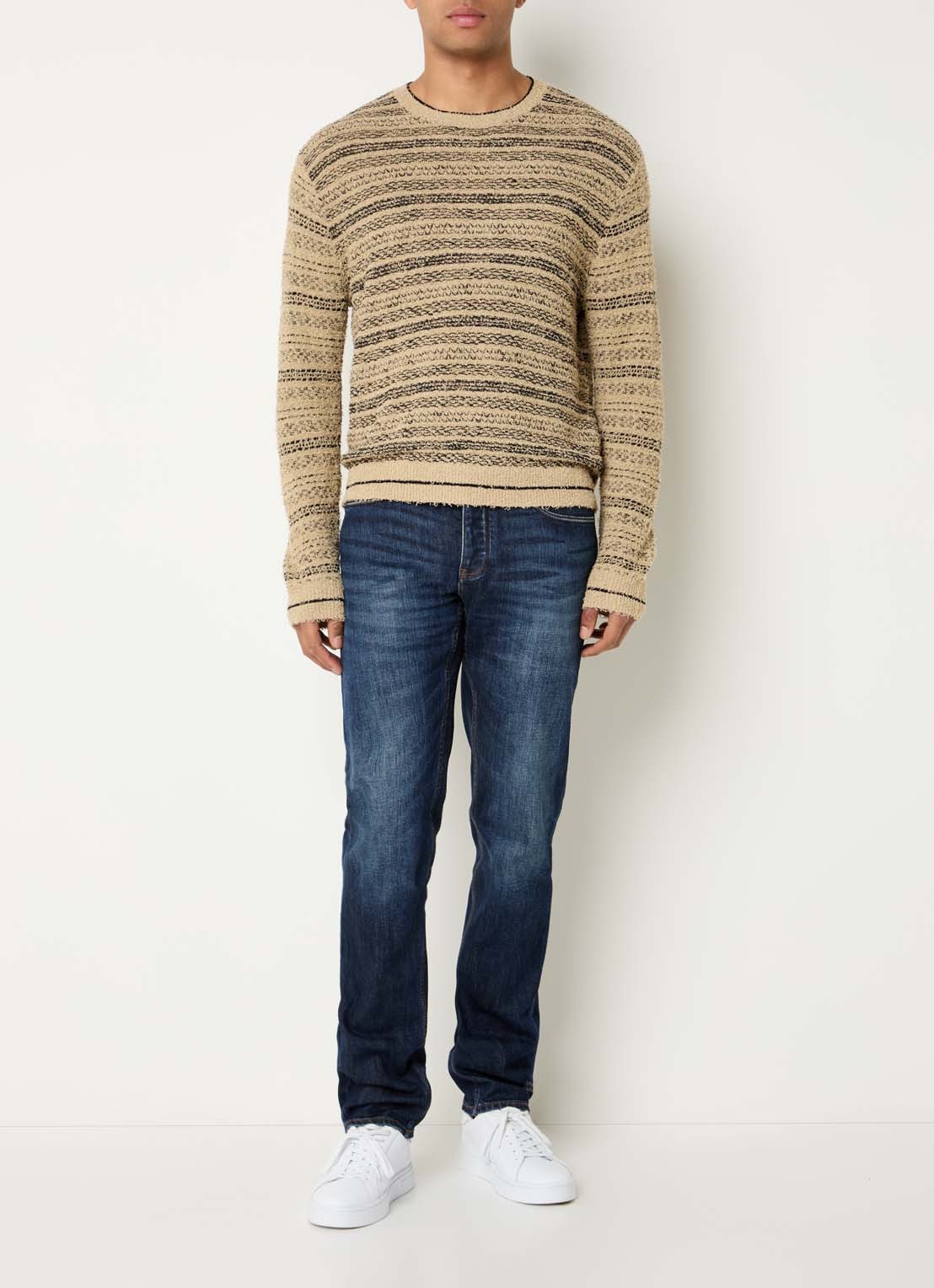 Armani Slim fit jeans met steekzakken - voorkant 5 indigo