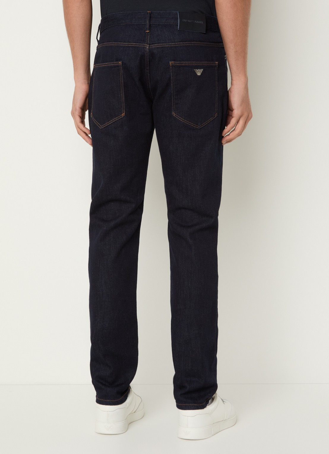 Armani Slim fit jeans met steekzakken - achterkant 5 indigo