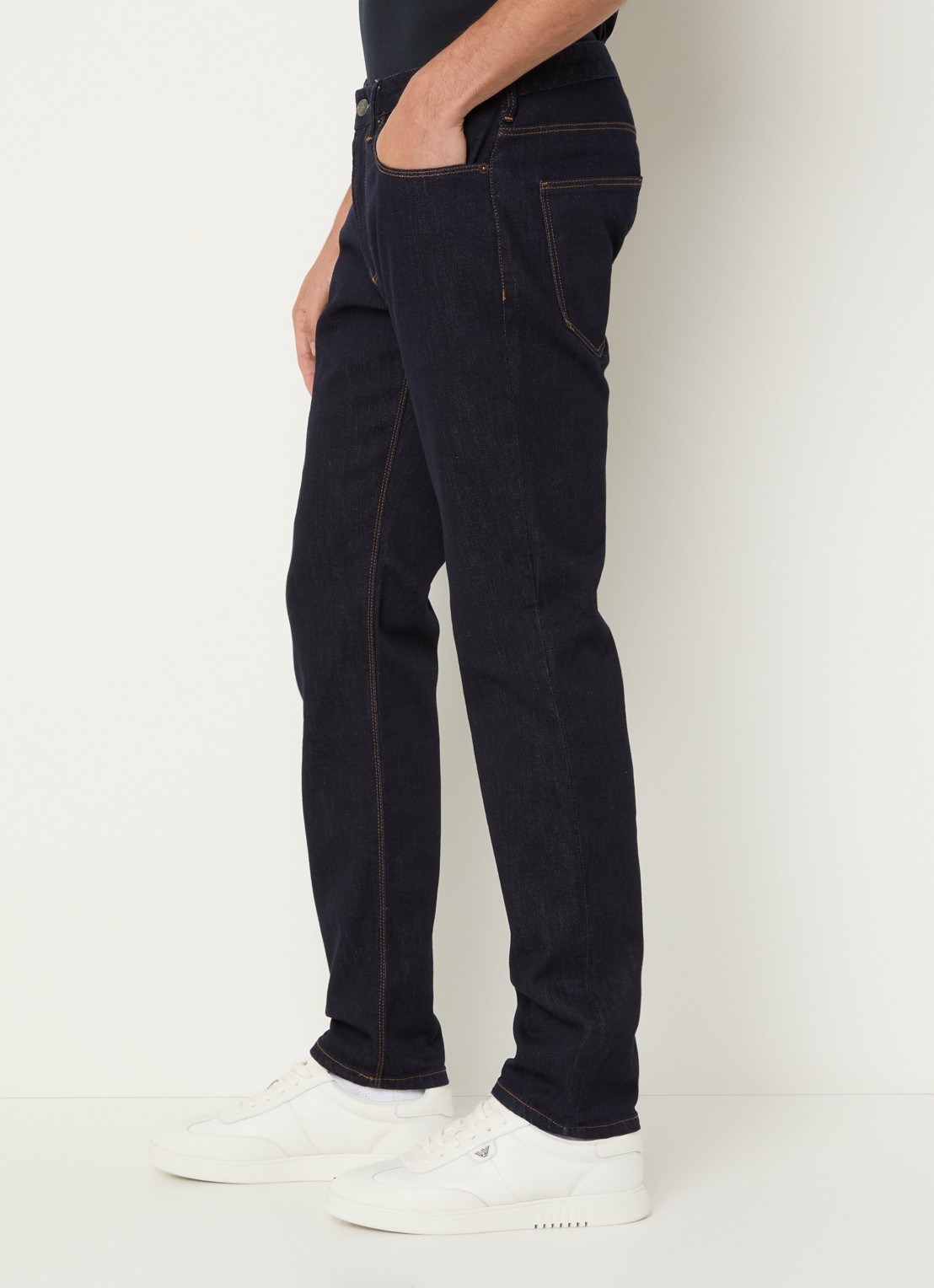 Armani Slim fit jeans met steekzakken - detail 2 indigo