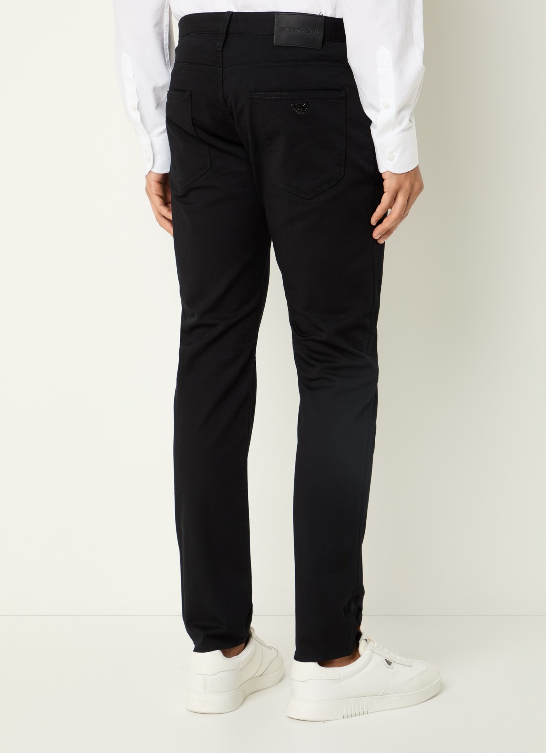 Armani Slim fit jeans met steekzakken - achterkant zwart