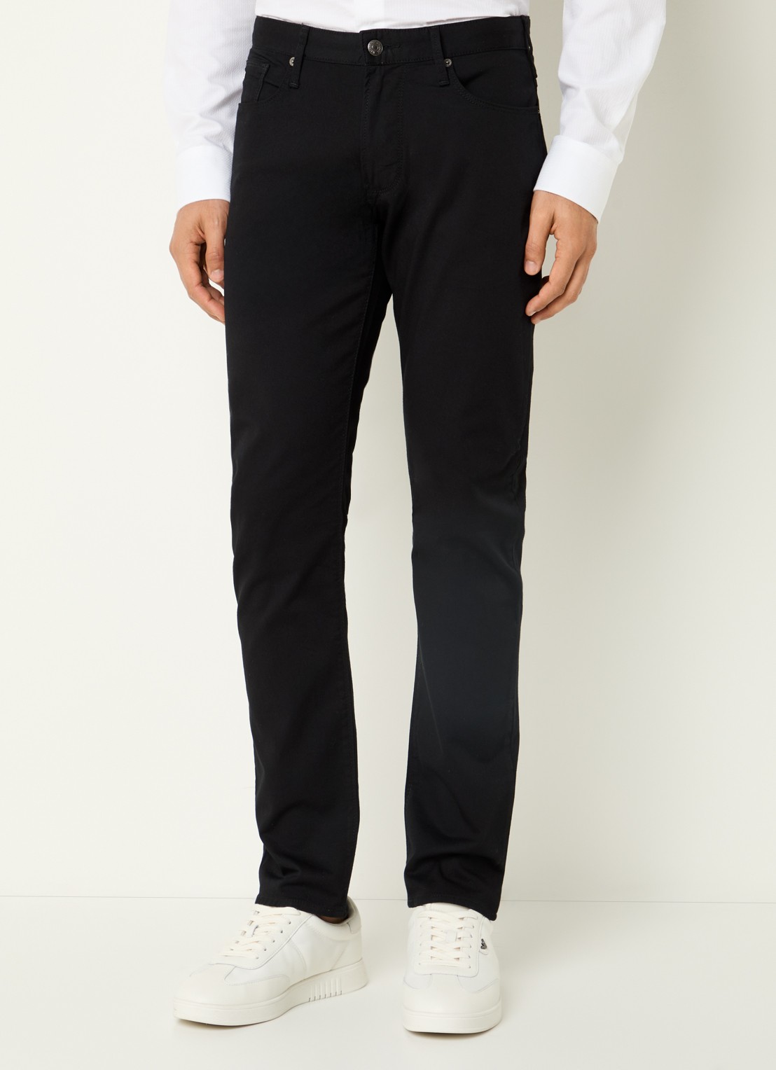 Armani Slim fit jeans met steekzakken - detail 2 zwart